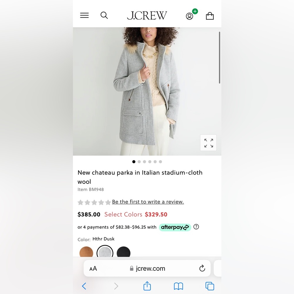 JCREW Women’s chateau parka in Italian stadium-cloth wool